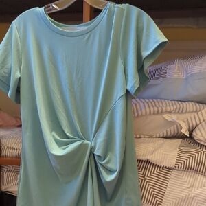 Green Tie Front Short Sleeve Tee. 2 For $10